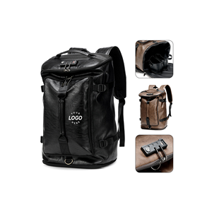 Custom 2025 Waterproof PU Leather Laptop <b>Backpack</b> Business Style Anti-Theft Feature Polyester for Travel Overnight Duffel Bag - Product Image 1