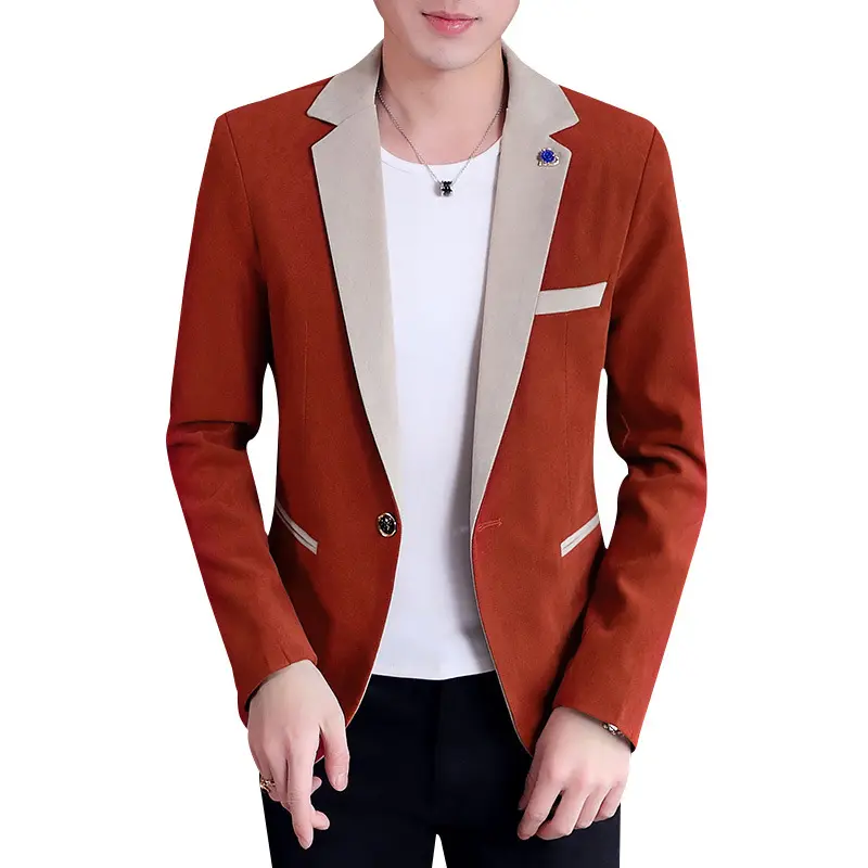One-piece suit trend spring new tops small suits Korean version of the youth slim coat men's casual