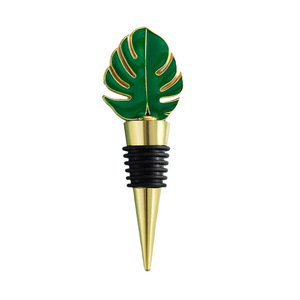 Leaf Shaped <b>Wine</b> Stopper Gold Silver Rose Gold Zinc Alloy Sealing Bottle Stopper For <b>Wine</b> Preservation - Product Image 5