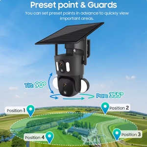 Caméra de sécurité sans fil 8MP 4K 4G IP PTZ Wifi extérieure 360 avec panneau solaire Ubox - Product Image 4