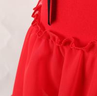 Costume de danse de ballet pour enfants, jupe de danse pour filles, jupe à franges pour concours artistique, robe rouge, costume de spectacle