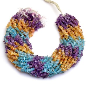ลูกปัดชิปพลอยสีรุ้งลูกปัดหินหลายเม็ดสำหรับทำเครื่องประดับ - Product Image 4