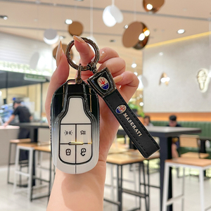 Funda <span class=keywords><strong>de</strong></span> Silicona y Aleación <span class=keywords><strong>de</strong></span> Zinc para Llaves <span class=keywords><strong>de</strong></span> Coche Maserati Levante Ghibli Levante Quattroporte, Anillo para Llaves, Llavero, Bolsa - Product Image 4