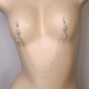 Catena per il Corpo con Ciondolo a Perla Esplosiva, Catena per Capezzoli Classica e Sexy, Accessorio per Feste in Discoteca in Lega con Pietra Naturale - Product Image 1