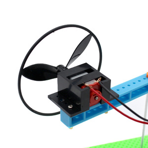 Kit de experimentos científicos con alas giratorias para niños, modelo de juguete educativo de plástico para bricolaje con ventilador a pilas y soporte base - Product Image 3