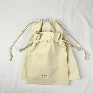 ถุงผ้าแคนวาสสีขาวแบบมีเชือกผูกสำหรับใส่เครื่องประดับ ขายดี - Product Image 1