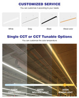 Luminaire suspendu LED série 6000, profil carré en alliage d'aluminium T5 anodisé