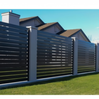 Clôture de jardin moderne à lames de persienne, design élégant, détachable, aspect esthétique, longue durée de vie, antirouille, fournie directement par l'usine.
