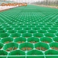 Grille de stabilisation de sol alvéolée en plastique pour gazon, dalles de gazon pour parking, sortie d'incendie, aménagement paysager, allée perméable