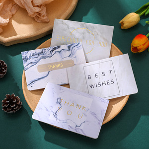 Cartes de vœux vierges en carton à motif marbre pour anniversaire et affaires, idéales pour le DIY - Product Image 3
