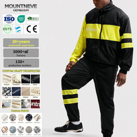 Ensemble de survêtement rétro années 90 à blocs de couleur 2 pièces pour homme, veste coupe-vent zippée, col montant, pantalon de jogging à poignets élastiques, production ODM