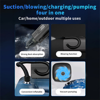Démarreur de voiture portable 8-en-1 avec pompe à air, lumière LED, batterie externe PD30W, gonfleur de pneus 150 PSI et fonction d'aspiration pour voiture