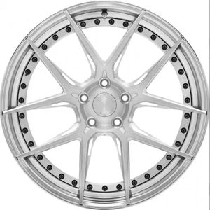 Jantes forgées sur mesure 2 pièces, <span class=keywords><strong>5</strong></span> branches, 18-20 pouces, finition bleu bonbon brossé, 5x120.65 pour voitures de course - Product Image 4