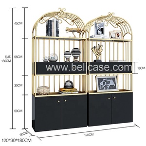 Oro cosméticos del gabinete de exhibición de organizador <span class=keywords><strong>maquillaje</strong></span> pantalla soporte de muebles <span class=keywords><strong>para</strong></span> peluquería salón de belleza - Product Image 4
