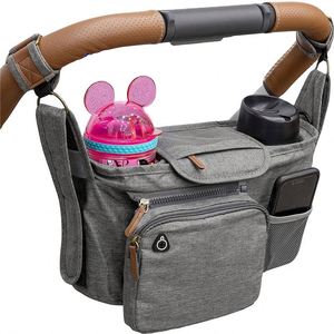 Sac d'accessoires pour poussette personnalisé, sac détachable, antidérapant, organisateur universel pour poussette, sac à couches, fabriqué en usine BSCI - Product Image 1