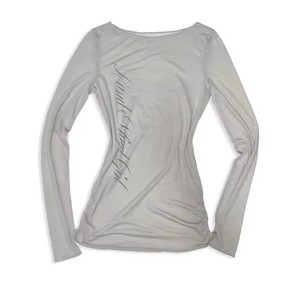 T-shirt à manches longues pour filles, style gothique Harajuku vintage punk emo, imprimé sexy, coupe slim chic, esthétique grunge Y2K, streetwear pour femmes - Product Image 3