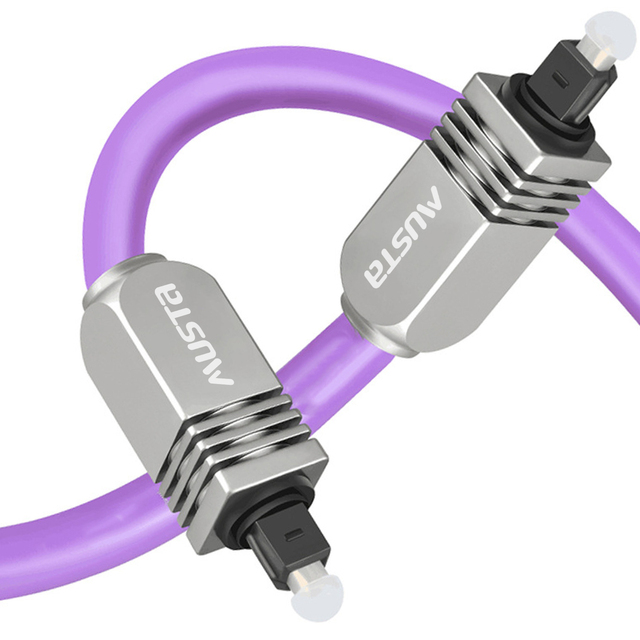 Gold-Plated Digital Fiber Optical Audio Cable Hi-Fi Sound PVC Jacket Toslink Cable for Xbox HDTV & Projector