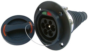 New JET Type 2 AC EV Charger Connector Inlet for Vehicle with LED <b>Lights</b> 32A 480V Replacement - Product Image 4