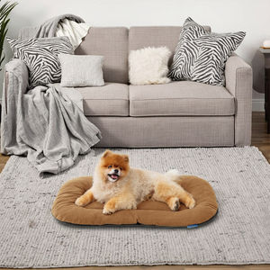 แผ่นรองลังสุนัขขนแกะเนื้อนุ่มพิเศษล้างทำความสะอาดได้กันลื่นที่นอนสำหรับสัตว์เลี้ยงบางแบนสำหรับสุนัขตัวเล็กไม่เคี้ยว - Product Image 1