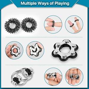 Quiet Plastic Fidget Toys for Adults Sensory <b>Rings</b> <b>Spinner</b> Desk Gadget Stress Relief <b>Anxiety</b> Focus Classroom Office - Product Image 5
