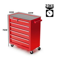 Armoire à outils métallique pour atelier et garage avec 6 tiroirs, chariot à outils avec poignée et roues, revêtement en poudre écologique OEM