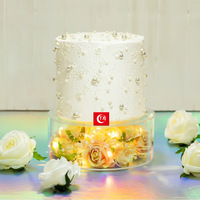 Séparateurs de gâteaux en acrylique 6/8/10 pouces, supports à gâteaux transparents remplissables pour mariages, anniversaires, différentes hauteurs/tailles, vente en gros