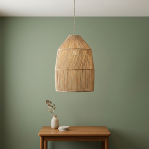 Handmade Bamboo Pendant Lamp Shades Natural Wabi Sabi Style Home Decoration - Product Image 4