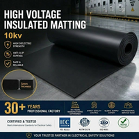 Tapis en caoutchouc naturel ignifuge et imperméable IEC 61111 pour isolation haute tension 5-35 kV, taille personnalisable pour salles électriques