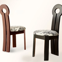 Chaise de salle à manger en bois massif au design classique moderne, style nordique, pour hôtel et villa, avec revêtement, meubles de table et chaises de salle à manger