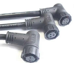 M14 L Type Haakse Kabel Connector 2 3 4 Pin Waterdichte Panel Mount Socket En Plug