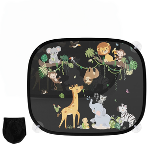 Visera Lateral para Ventana de Coche, Aislamiento Térmico, Panel Opaco, Adhesivo Estático Transparente, Diseño de Anime - Product Image 1