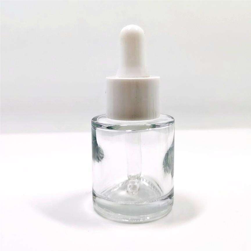 Transparent Bottle +Dropper Cap