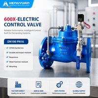 Vanne de régulation électrique à bride 600X, à tige non élévatrice, en fonte ductile, pour applications industrielles de gestion de l'eau