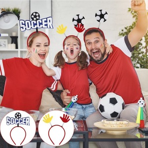 2026 طوق شعر وقناع من اللباد بتصميم كرة القدم، اصنعها بنفسك، للولايات المتحدة وكندا والمكسيك، لمستلزمات الحفلات ذات الطابع الخاص، أدوات تشجيع، عصابة رأس - Product Image 3