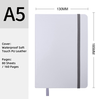 Vente flash - Journal personnalisé A5/A6, couverture rigide écologique de luxe, avec logo personnalisé, carnet en cuir PU pour usage professionnel