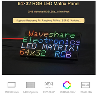 Panneau matriciel LED RVB pleine couleur AIsmartlink 64x32, pas de 2,5 mm, luminosité réglable, écran d'affichage connectable en chaîne