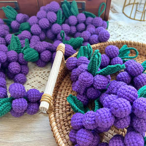 All'ingrosso decorazione <span class=keywords><strong>da</strong></span> tavolo per la casa con fiori artificiali di lana uncinetto piccoli filati di <span class=keywords><strong>zucca</strong></span>, uva, funghi pott - Product Image 4