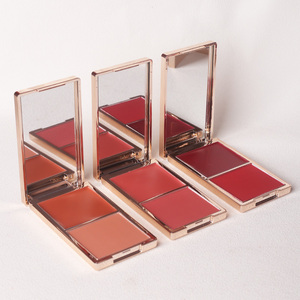 Mỹ phẩm trang điểm thấp moq biểu tượng tùy chỉnh 2 trong 1 Blush bột và Blush kem nhãn hiệu riêng nhà sản xuất Kem má để bột Blush - Product Image 5