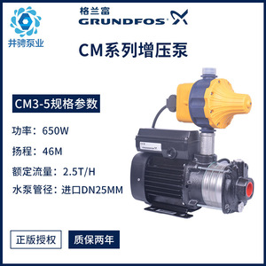 Bomba de Presión Grundfos Cm3-5 con Cuerpo de Acero Inoxidable para Suministro de Agua en Villas y Casas Grandes - Product Image 4