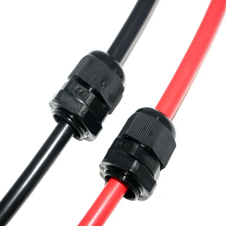 Черный красный 1000 В Солнечный кабель с PG11 водонепроницаемый разъем TUV Солнечный кабель