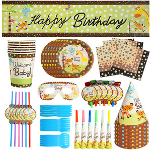 Vente flash : Ensemble <span class=keywords><strong>de</strong></span> 12 pièces <span class=keywords><strong>de</strong></span> vaisselle en papier pour fête d'<span class=keywords><strong>anniversaire</strong></span> d'enfants, thème <span class=keywords><strong>de</strong></span> dessin animé, vaisselle en papier <span class=keywords><strong>jetable</strong></span> - Product Image 6