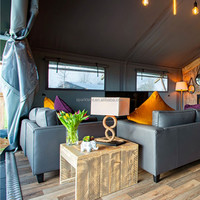 5x9m toile africaine Glamping maison luxe Safari tente à vendre avec salle de bain étanche