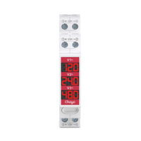 Voltmètre DC 3 voies, mini voltmètre modulaire à LED, stabilisateurs de tension 11V-310V DC, détecteur de tension à montage sur rail DIN, voltmètre Chayo