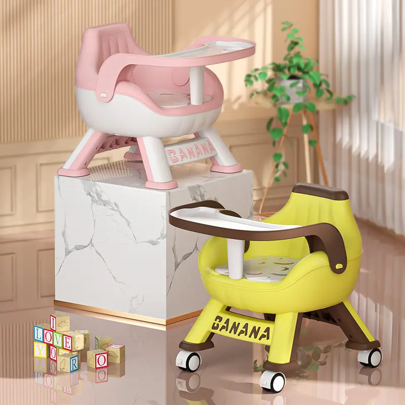Chaise de salle à manger pour bébé détachable Portable Stable antidérapant et sûr Sélection de coussin de siège Chaise de salle à manger pour enfants avec son