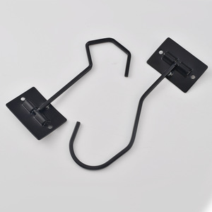 Banana Hook Wall Mounted Black Painted Punch Free Magnetic Foldable Storage Organizer For <b>Cabinets</b> - Product Image 1