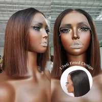 2*6 5*5 13*6 HD Hueso vietnamita Recto SDD Bob Peluca Glueless Straight Raw Vietnamita Bob con 4C Hairline Vietnamita Bob