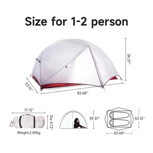 INature - La Mejor Carpa Domo de Aluminio para Dos Personas, de Doble Capa, con Una Habitación, para Tres Estaciones, Impermeable, de Oxford, para Campamento Rápido al Aire Libre - Product Image 3
