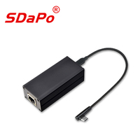 SDAPO-Controlador PoE de alto voltaje, convertidor adaptador PoE a PoE de alto voltaje, voltaje de entrada de 44-57V, megabit, PoE a USB-C, 1500V