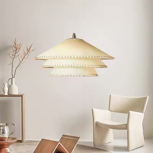 <span class=keywords><strong>Suspension</strong></span> moderne de style Artek à trois niveaux en parchemin, avec garniture en cuir et cordon de <span class=keywords><strong>suspension</strong></span>, pour salon et salle à manger - Product Image 3