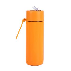 Mug isotherme en acier inoxydable de 20 oz avec poignée de transport en silicone, tasse à boire anti-fuite avec paille pour le camping en plein air - Product Image 4